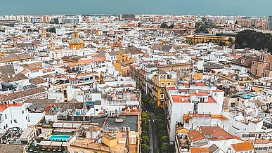 Stadtausblick in Spanien 