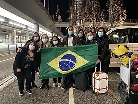 Participants of the TalentOrange program when arriving in Germany