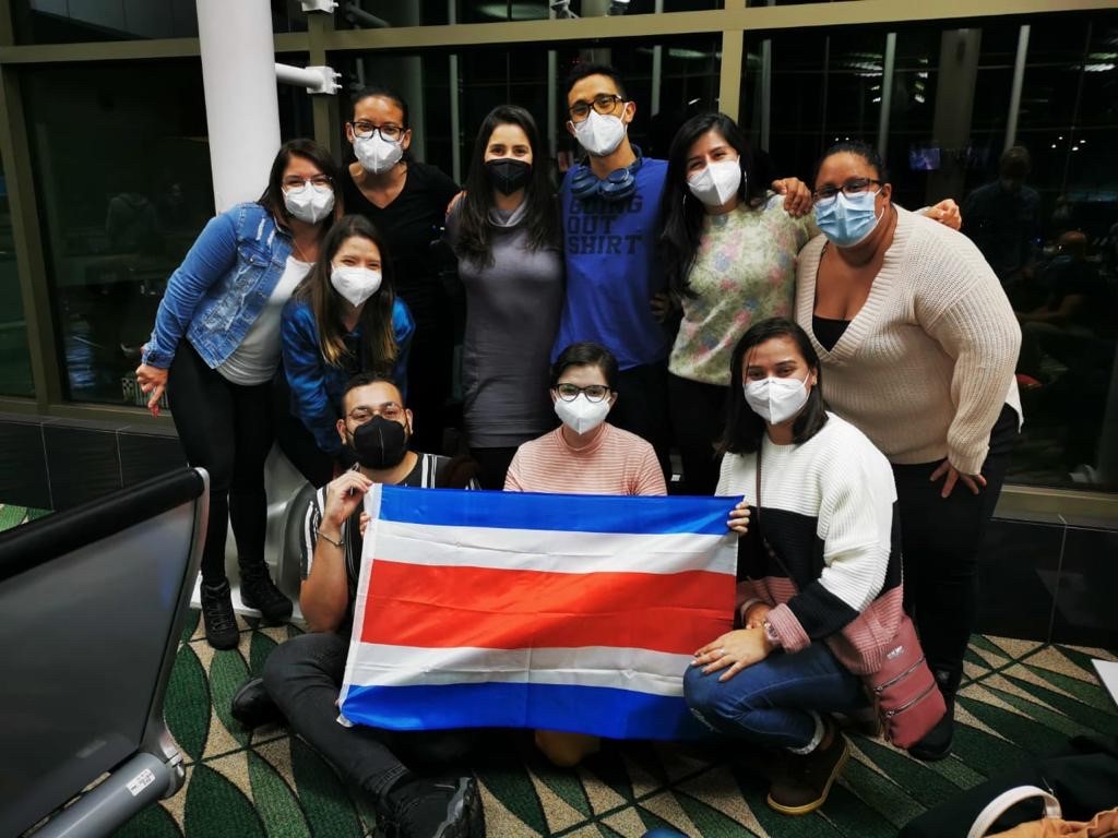 Llegada de enfermeras de Costa Rica